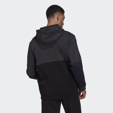 Mænd Sportswear Grå Essentials Colorblock Fleece Full-Zip hættetrøje