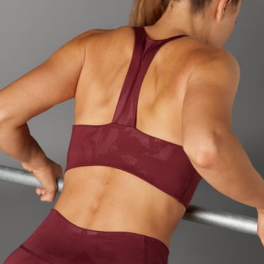 Sutiã de Sustentação Intermédia PowerImpact Bordô Mulher Ginásio E Treino