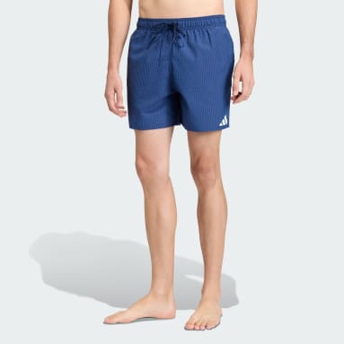 Seersucker Stripy Swim Shorts 5-Inch