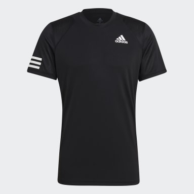 Männer Tennis Club Tennis 3-Streifen T-Shirt Schwarz