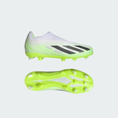 Botas de Futebol sem Atacadores X Crazyfast.1 – Piso firme Branco Criança Futebol