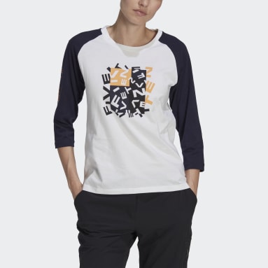 Frauen Five Ten Five Ten Graphic 3/4 Sleeve T-Shirt Weiß