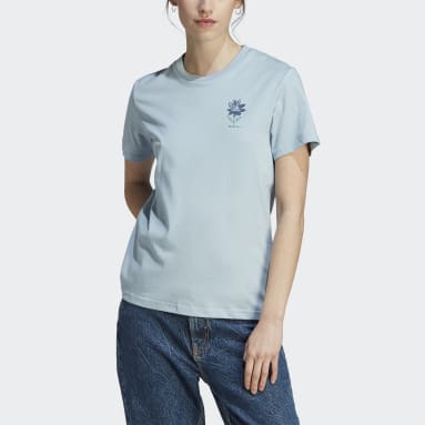 Women Sportswear Blue Change Through Sports Graphic Tee