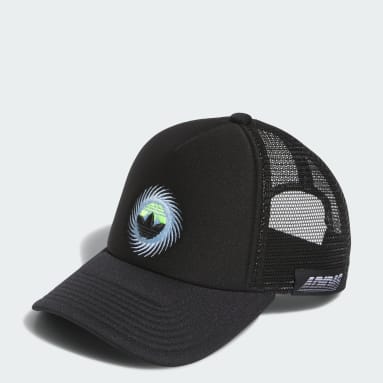 Originals Black Trefoil Spin Trucker Hat