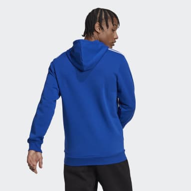 Buzo con Capucha Essentials 3 Tiras Azul Hombre Sportswear