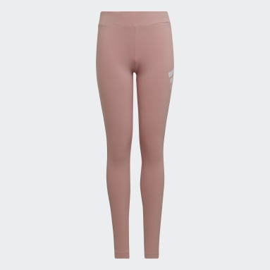 Girls Sportswear Pink Future Icons 3-Stripes Cotton Leggings