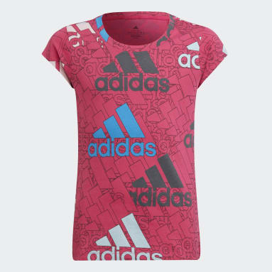 Girls Sportswear Pink Essentials Brand Love Print Tee