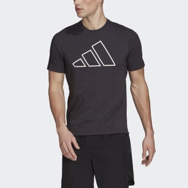 Männer Fitness & Training Train Icons 3-Bar Training T-Shirt Schwarz