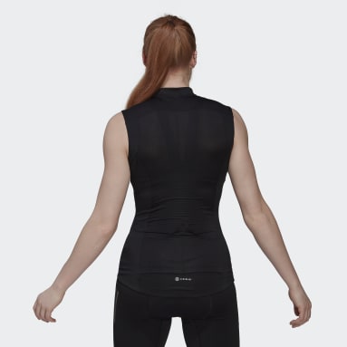 Maglia da ciclismo Sleeveless Nero Donna Ciclismo