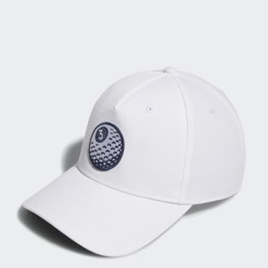 남성 Golf White 볼러 골프 캡