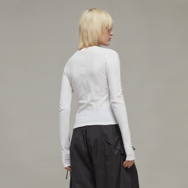 Ženy Y-3 bílá Tričko Y-3 Fitted Long Sleeve