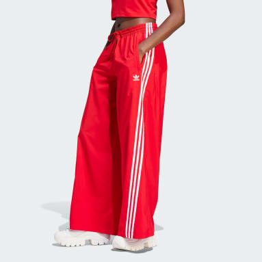 Spodnie dresowe Adilenium Oversized Czerwony