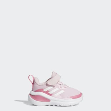 Kids Sportswear Pink FortaRun Elastic Lace Top Strap Running Shoes
