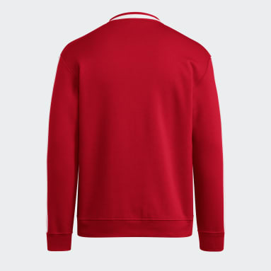 Nebraska Cornhuskers 3-Stripes Fleece Jersey Crew