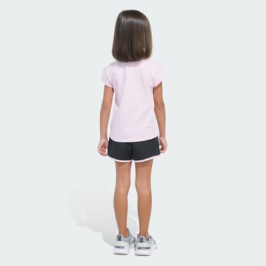 Two-Piece Cap Sleeve Tee and Woven Shorts Set