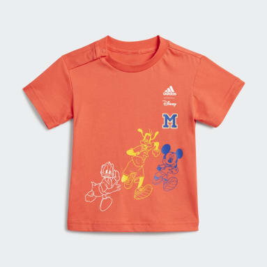 Infants Sportswear สีแดง ชุดเสื้อยืดและกางเกงขาสั้น adidas x Disney Mickey Mouse