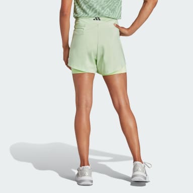Women Tennis Green Tennis Match Shorts