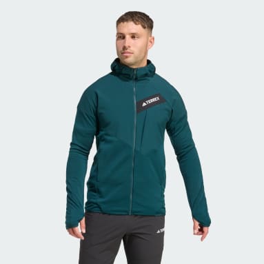 Giacca antivento in tessuto felpato Terrex Techrock CLIMAWARM+ con cappuccio