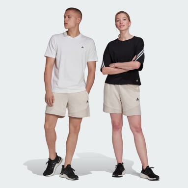 sportswear Beige Botanically Dyed Shorts (Gender Neutral)