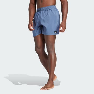 Mænd Sportswear Blå Solid CLX Short-Length badebukser