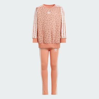 Kinderen Originals roze Animal Allover Print Sweater en Legging Set