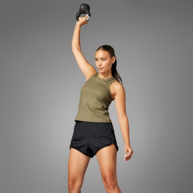 Shorts Pacer All Gym Seasonal Canelado Cós Alto Tonal Três Listras