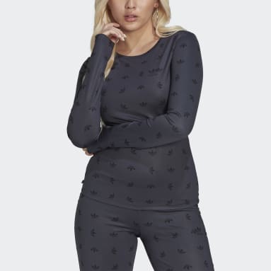 Camiseta Justa Manga Longa Estampada Preto Mulher Originals