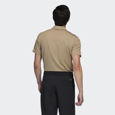 Men Golf Green Ottoman Stripe Polo Shirt