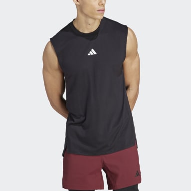 Camiseta sin mangas Power Workout Negro Hombre Gimnasio Y Entrenamiento