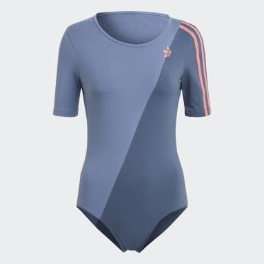 Adicolor Sliced Trefoil Bodysuit Blå