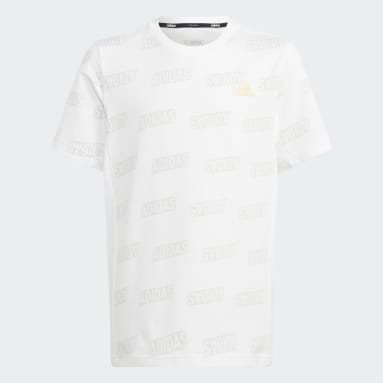 Barn Sportswear Vit Brand Love Golden Allover Print T-shirt