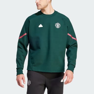 Men Football Green Manchester United Designed for Gameday Crew Sweatshirt