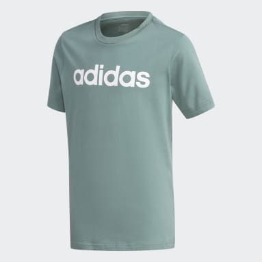 Boys Sportswear Green Essentials Linear Logo Tee