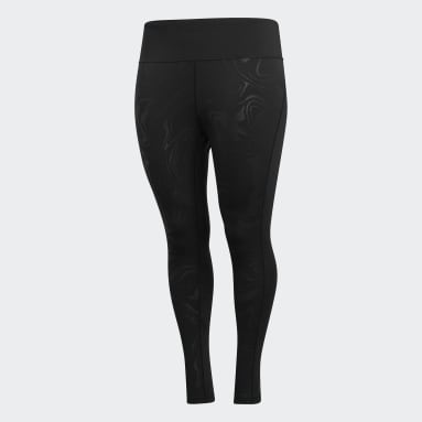 Dam Yoga Svart Believe This Glam On Long Tights (Plus Size)