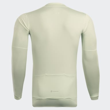 Maillot de Ciclismo Manga Larga Letras Verde Hombre Ciclismo