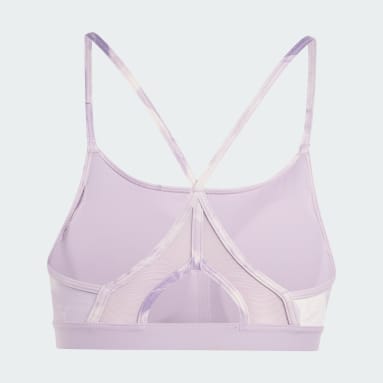 บราซัพพอร์ตระดับต่ำพิมพ์ลายดอกไม้มัดย้อม Aeroreact Training Essentials