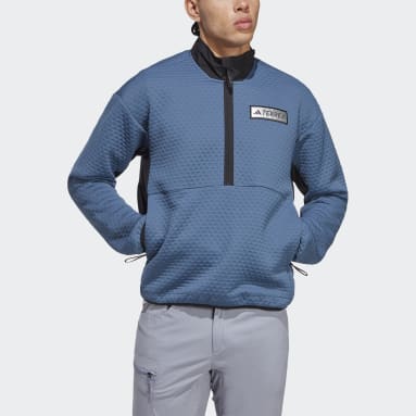 Mænd TERREX Blå Terrex Utilitas 1/2-Zip Fleece jakke