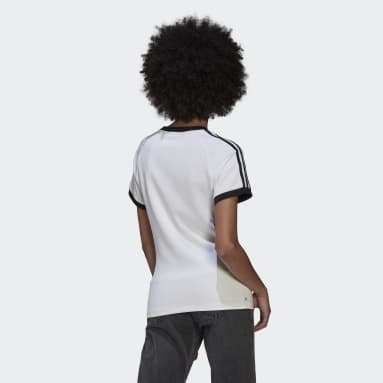 T-shirt Adicolor Classics Slim 3-Stripes blanc Femmes Originals