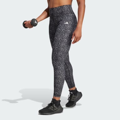 Women Gym & Training Black adidas Train Essentials Printed Leggings