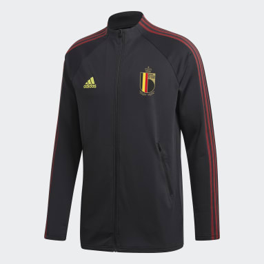 Mænd Fodbold Sort Belgium Anthem jakke