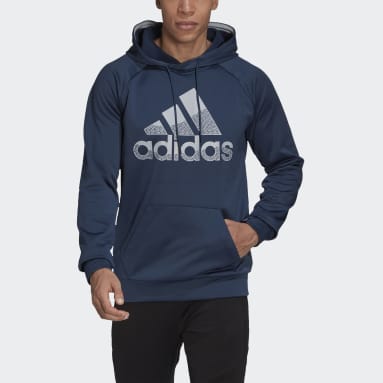 Sweat-shirt à capuche AEROREADY Game and Go Big Logo Bleu Hommes Entraînement