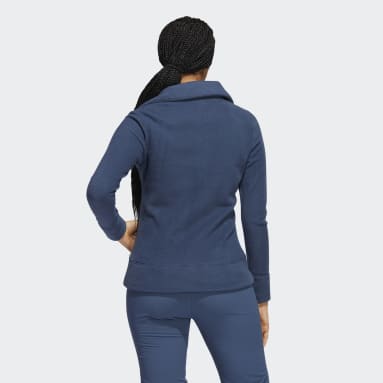 Women Golf Blue Polar Fleece Jacket