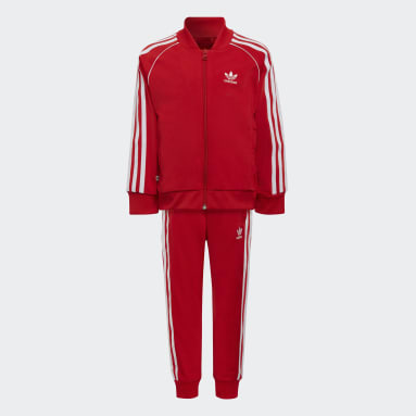 Conjunto chaqueta y pantalón Adicolor SST Rojo Niño Originals