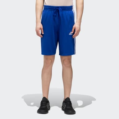 Men Training Blue 3 STRIPES SINGLE JERSEY 10 SHORTS