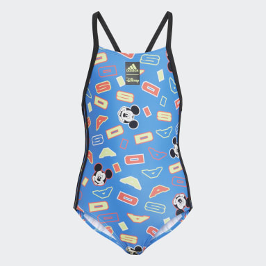 Girls Sportswear Blue Disney Mickey Swimsuit