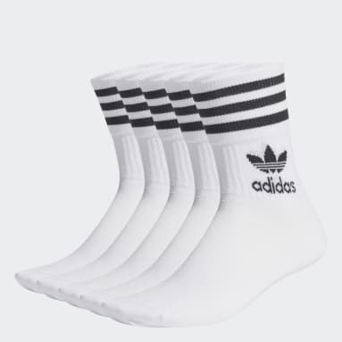 originals White 미드컷 크루 삭스