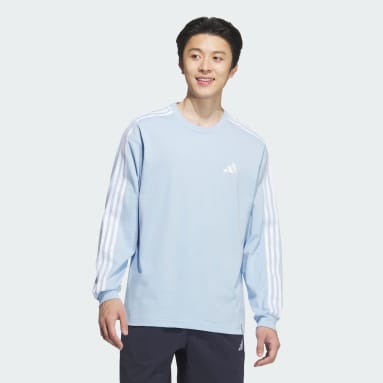 エッセンシャルズ プラス ルーズフィット スリーストライプス 長袖Tシャツ