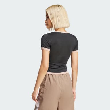 เสื้อยืดผ้าถักขาสั้น 3-Stripes