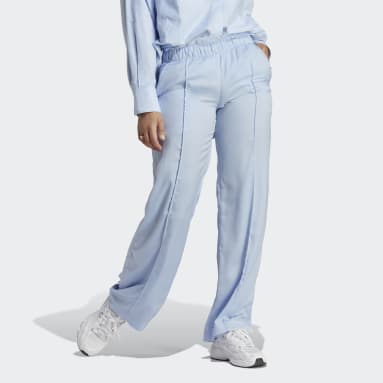 Women Lifestyle Blue 프리미엄 에센셜 새틴 팬츠