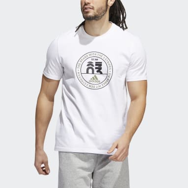 Men Sportswear White Basics Emblem Graphic Tee